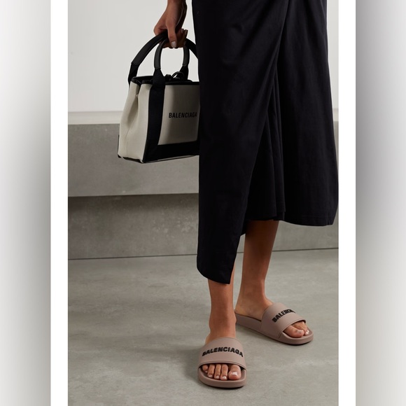 💯- New Authentic Balenciaga Logo Sport Slide Welded logotype pops in texture - Picture 4 of 17